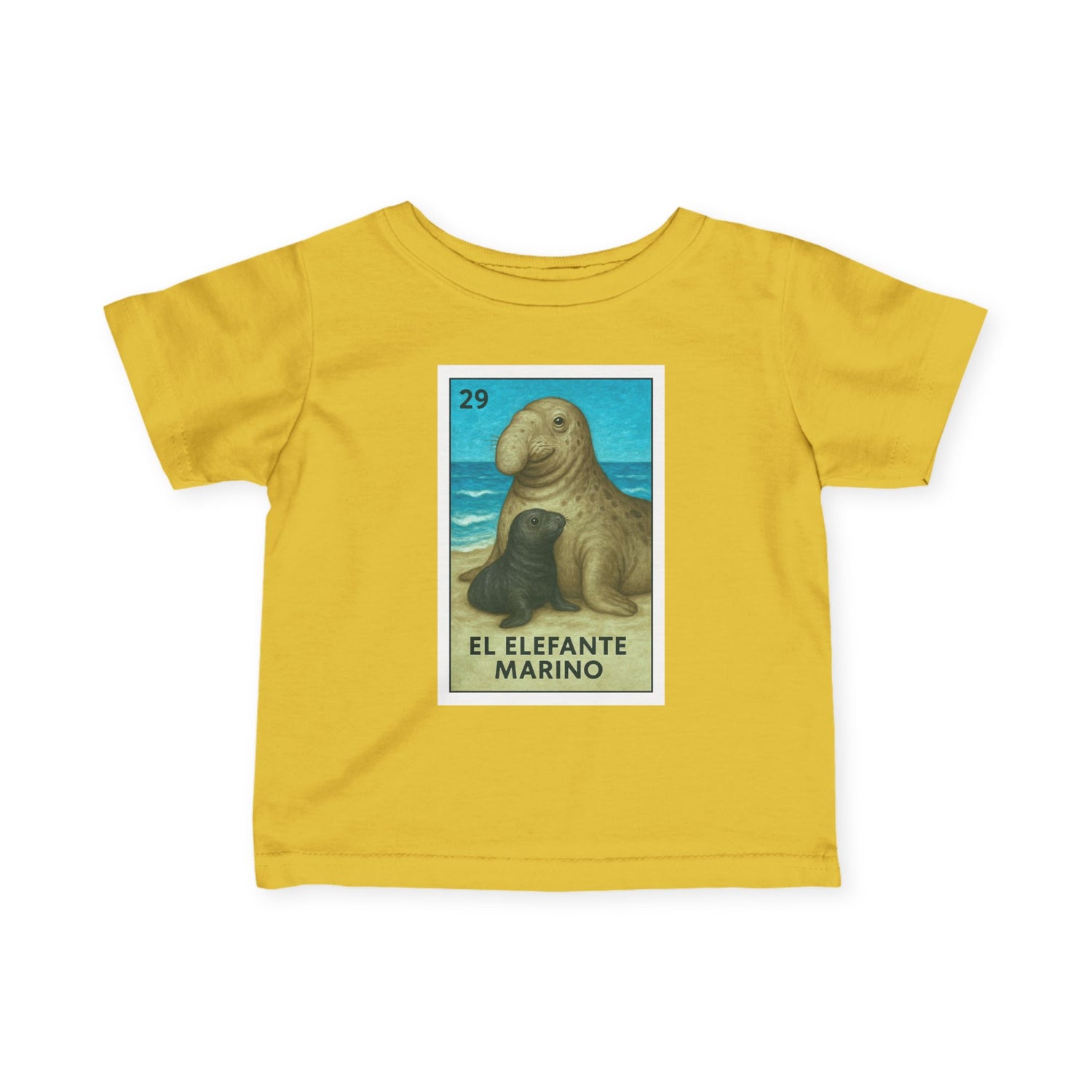 Elephant Seal Lotería - Infant 100% Cotton T-Shirt (El Elefante Marino)