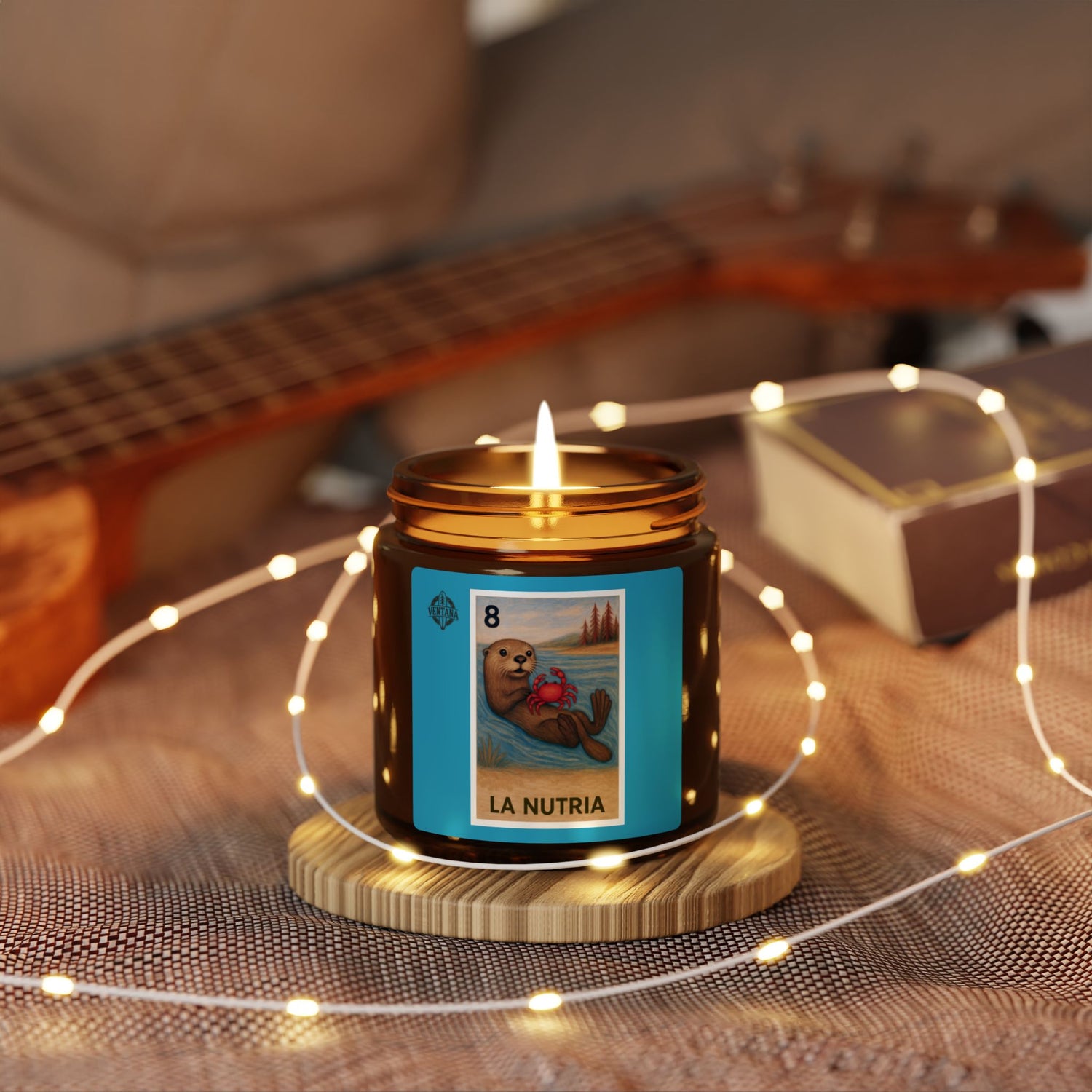 Sea Otter Lotería - Scented Soy Candle (La Nutria)