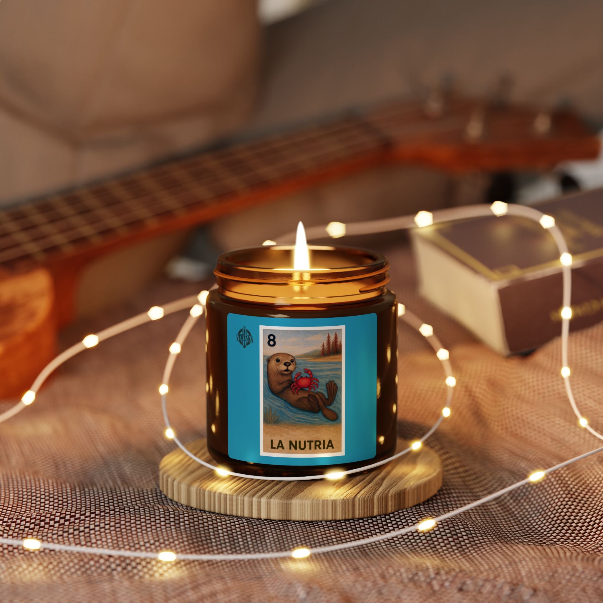 Sea Otter Lotería - Scented Soy Candle (La Nutria)
