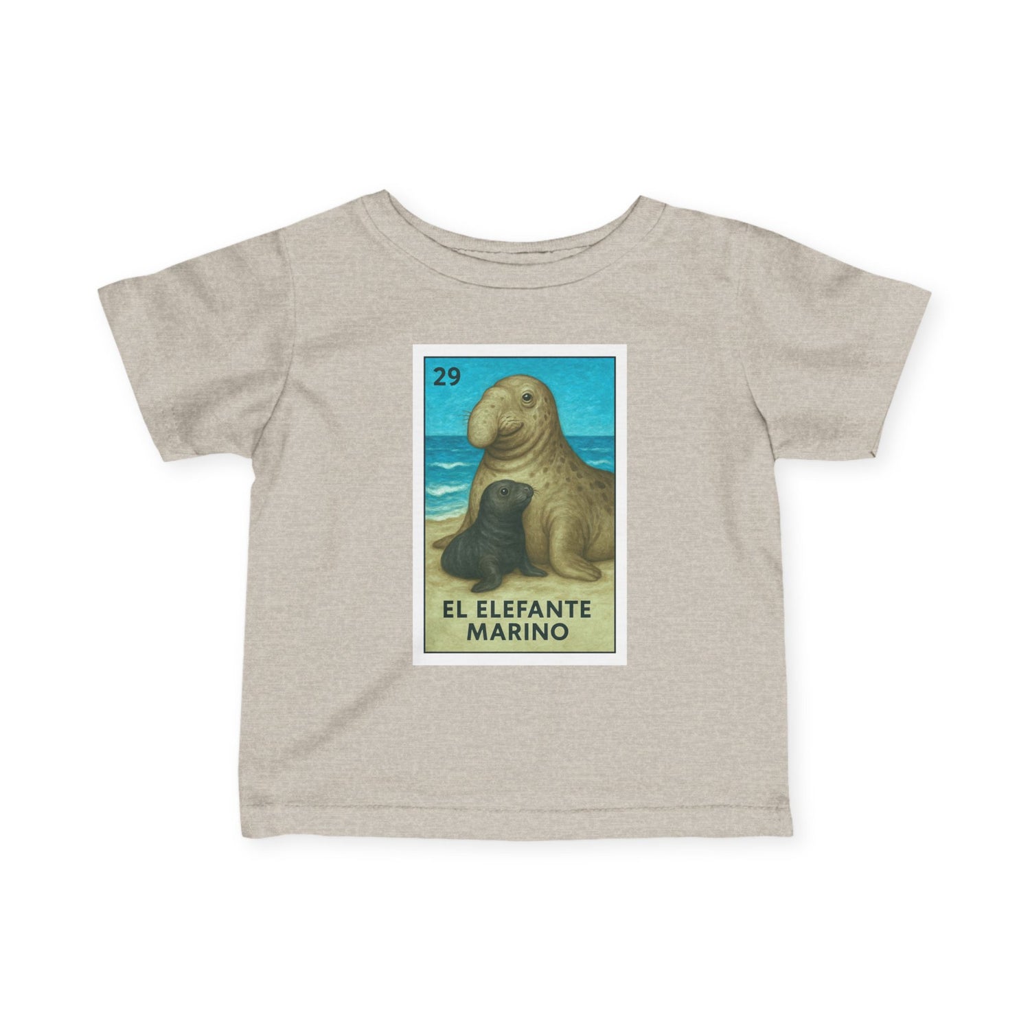 Elephant Seal Lotería - Infant 100% Cotton T-Shirt (El Elefante Marino)