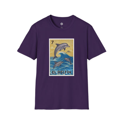 Dolphin Lotería Unisex - Soft Style U.S. Cotton T-Shirt (El Delfín)