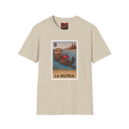 Sea Otter Lotería Unisex - Soft Style U.S. Cotton T-Shirt (La Nutria)