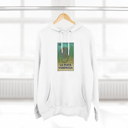 Stingray Lotería Unisex - Pull-Over Cotton Blend Fleece Hoodie (La Raya Venenosa)