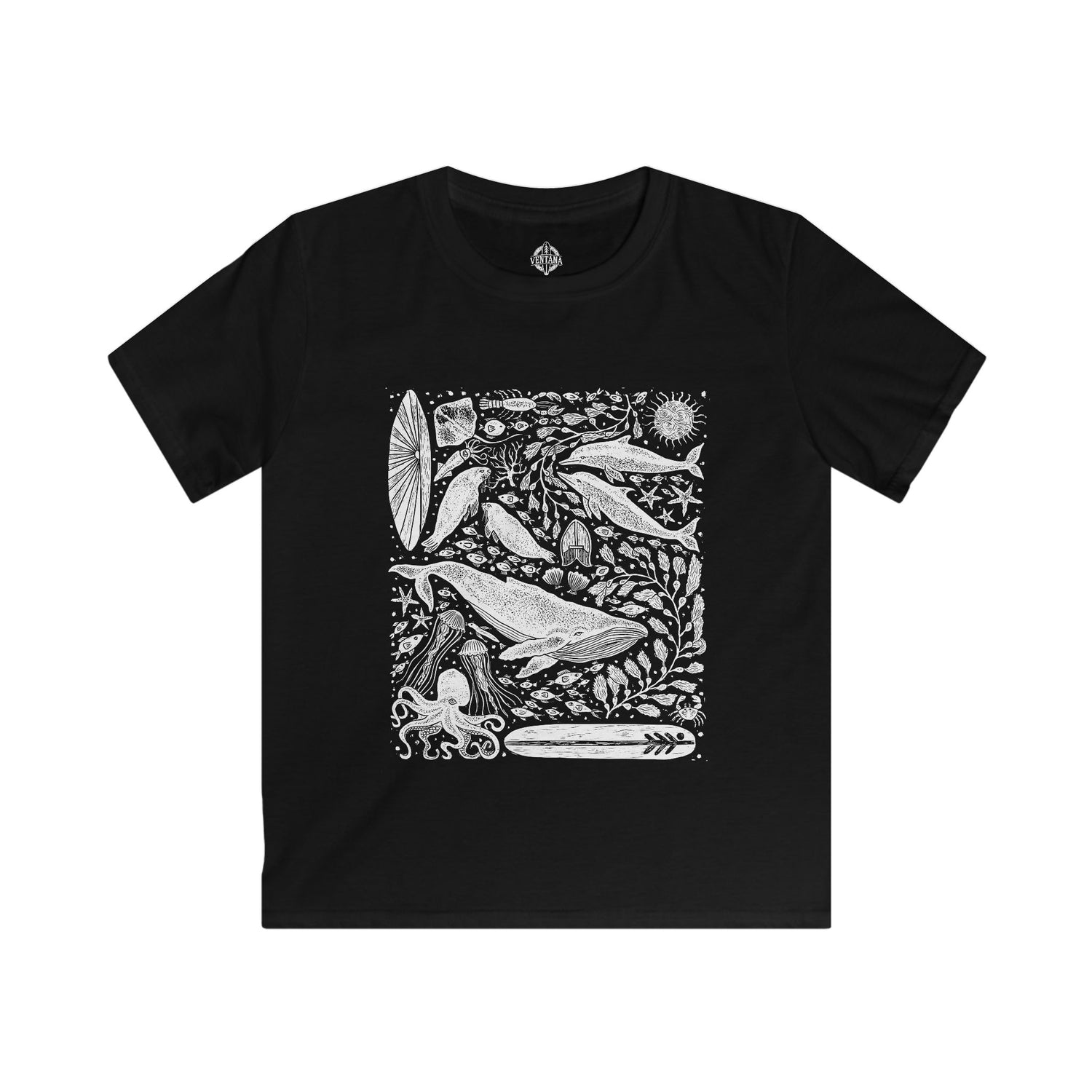 Ventana Marine Life by Lili Arnold Kids - Soft Style U.S. Cotton T-Shirt