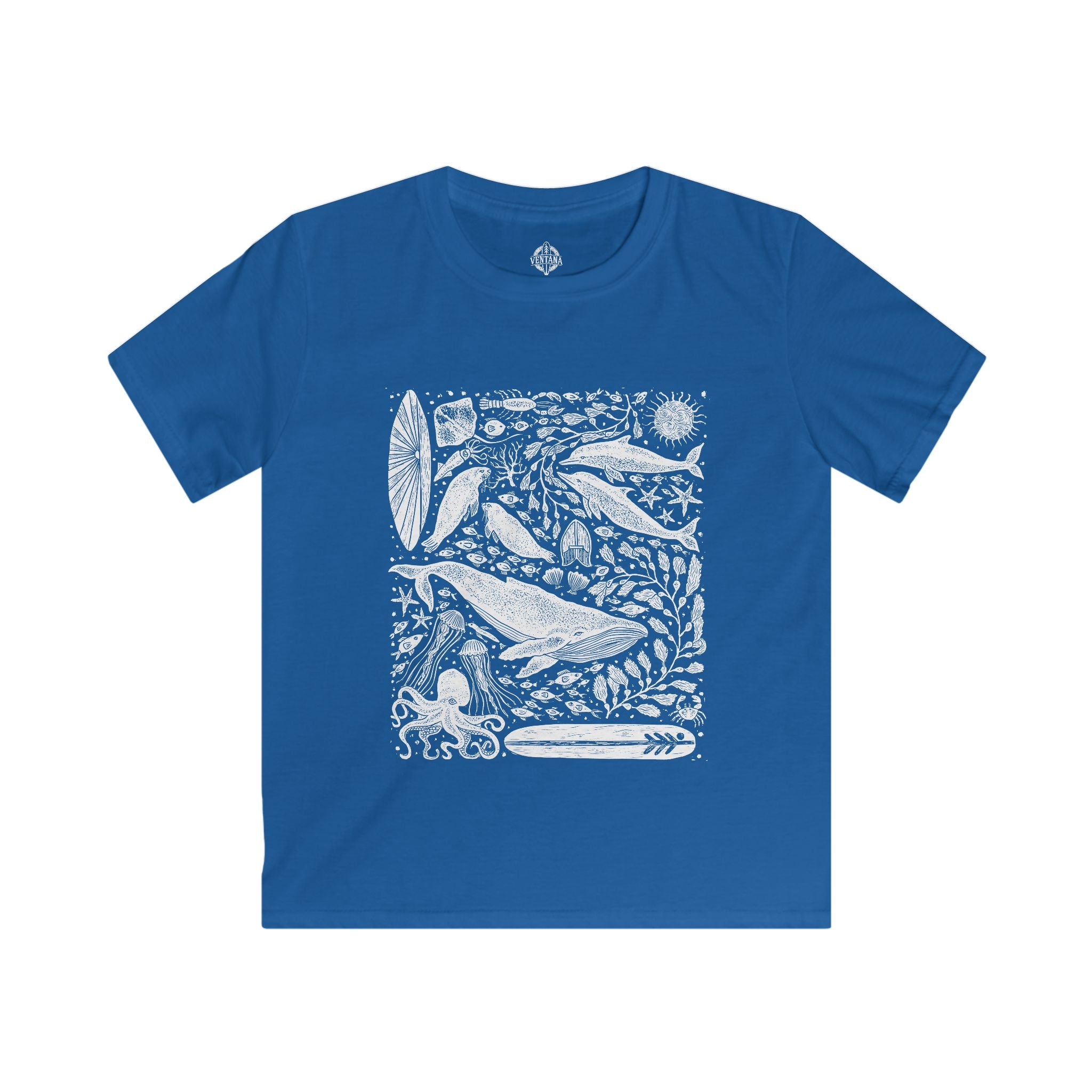 Ventana Marine Life by Lili Arnold Kids - Soft Style U.S. Cotton T-Shirt