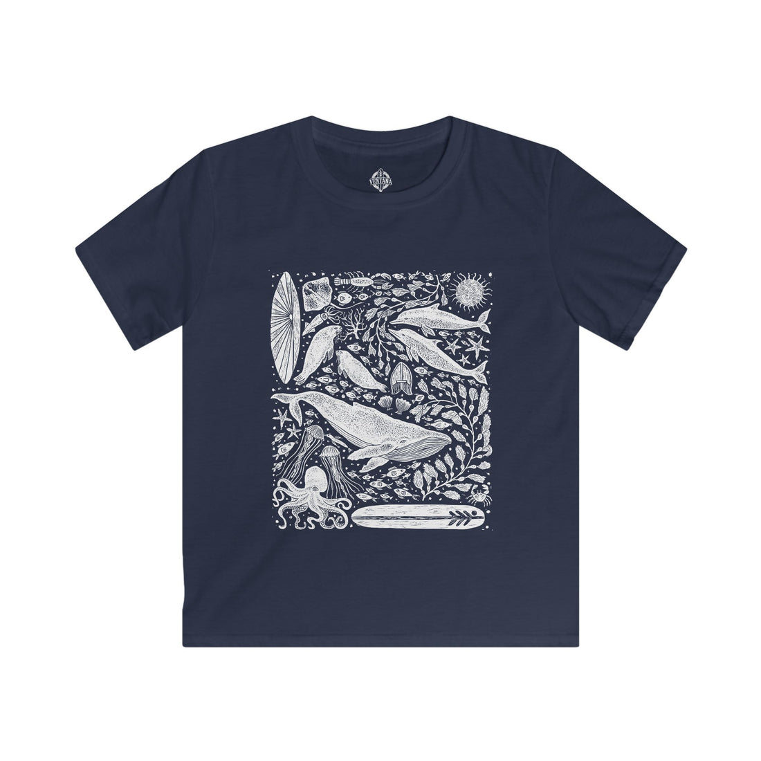 Ventana Marine Life by Lili Arnold Kids - Soft Style U.S. Cotton T-Shirt