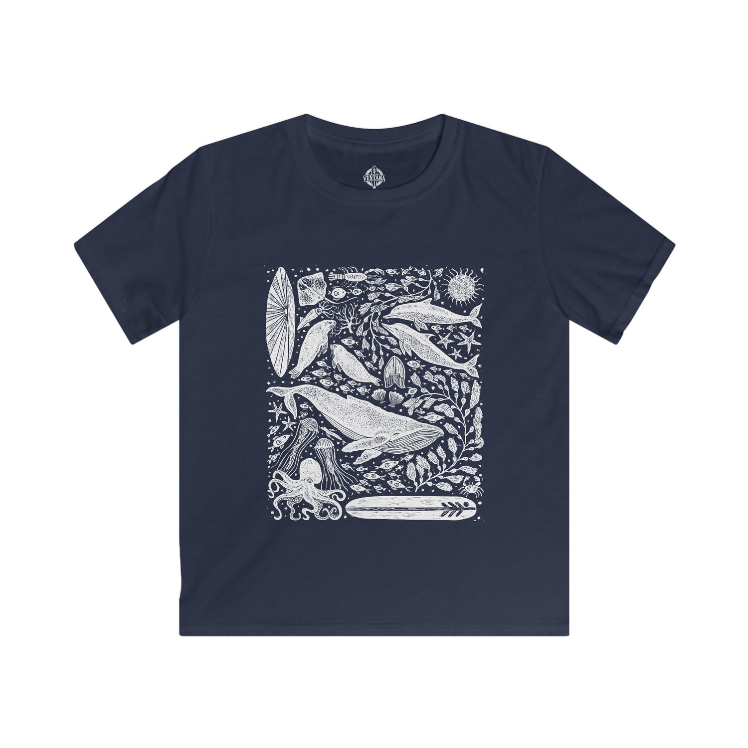 Ventana Marine Life by Lili Arnold Kids - Soft Style U.S. Cotton T-Shirt