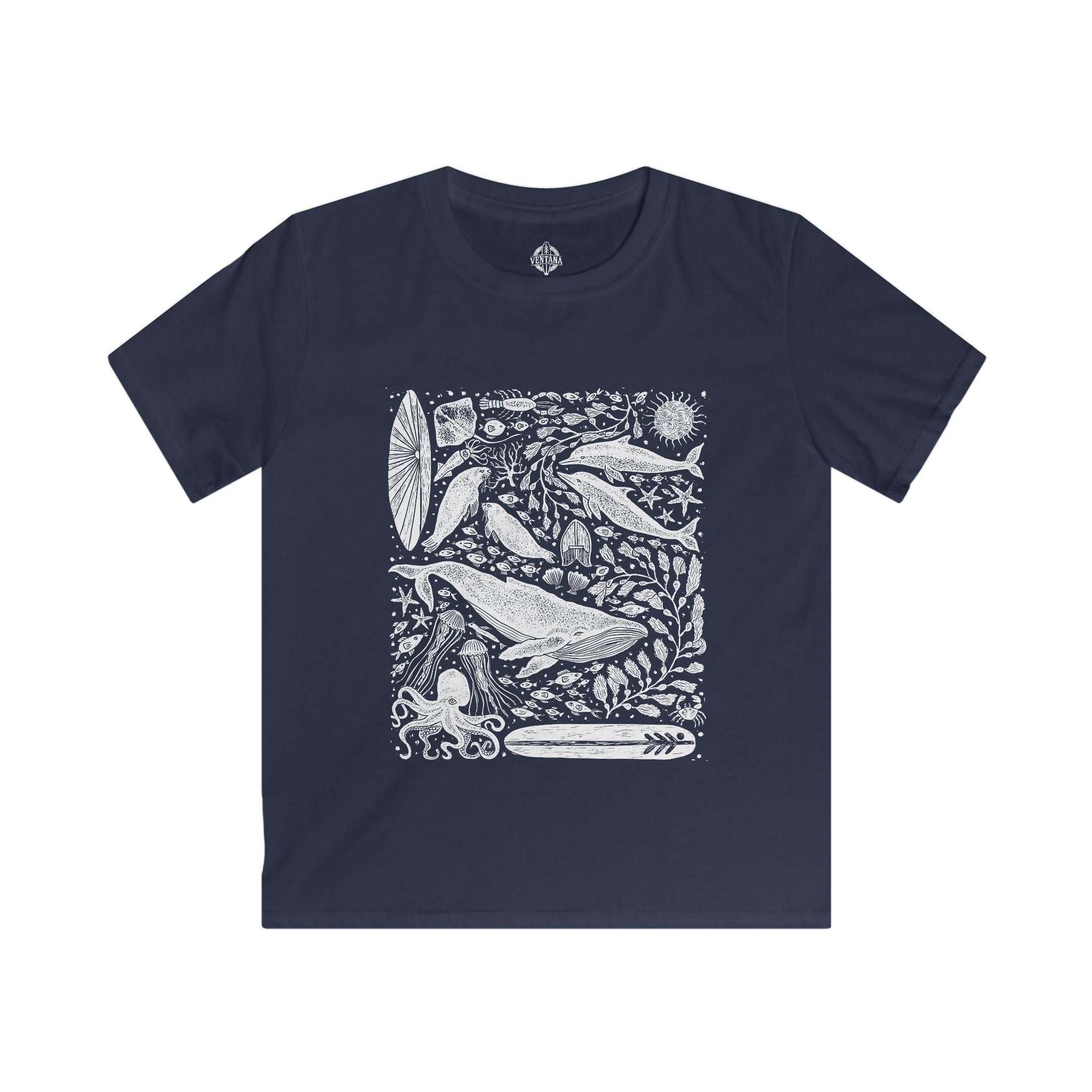 Ventana Marine Life by Lili Arnold Kids - Soft Style U.S. Cotton T-Shirt