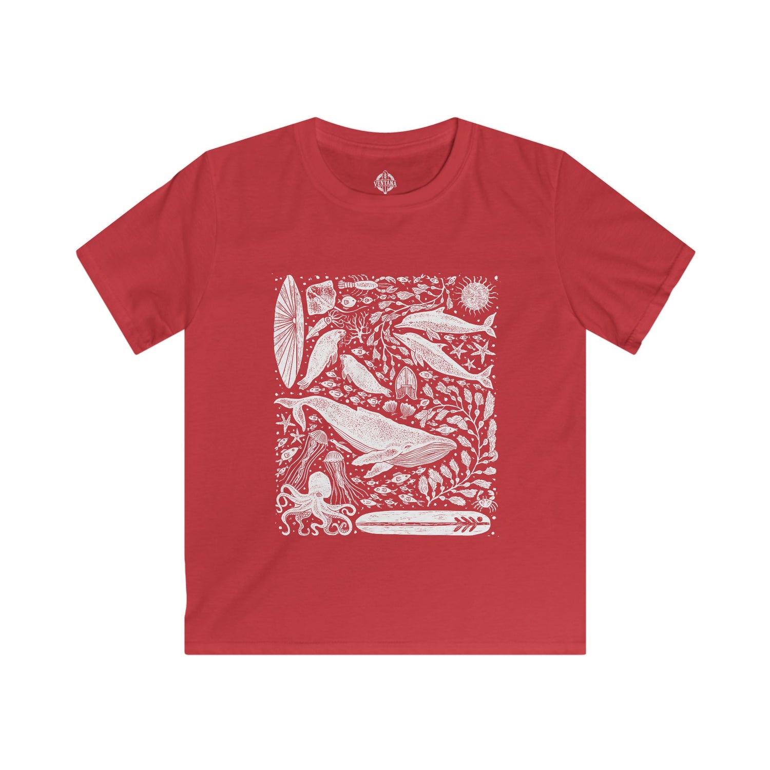 Ventana Marine Life by Lili Arnold Kids - Soft Style U.S. Cotton T-Shirt