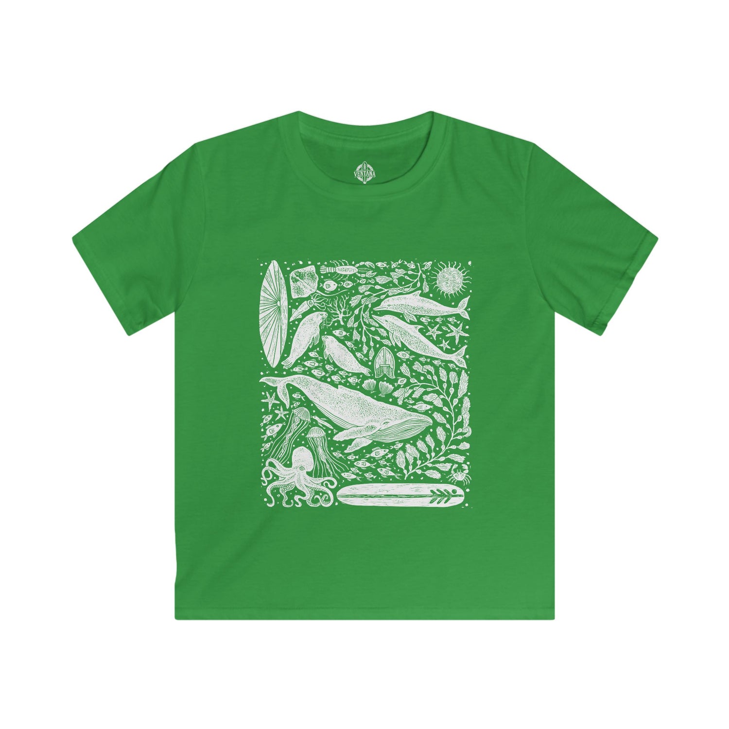 Ventana Marine Life by Lili Arnold Kids - Soft Style U.S. Cotton T-Shirt