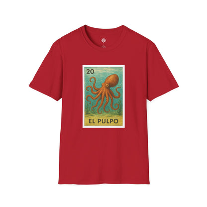 Octopus Lotería Unisex - Soft Style U.S. Cotton T-Shirt (El Pulpo)