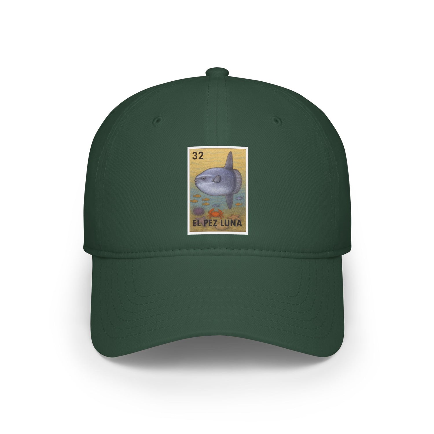 Sunfish Lotería Unisex - 100% Cotton Baseball Cap (El Pez Luna)