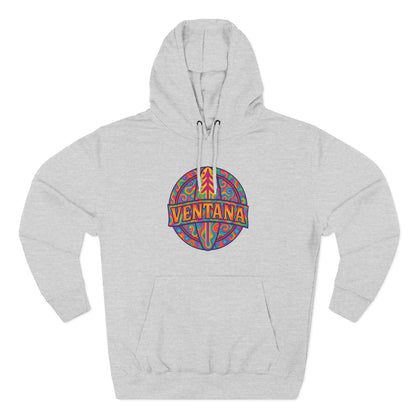 Ventana Psychedelic Treefish Logo Unisex - Pull-Over Cotton Blend Fleece Hoodie