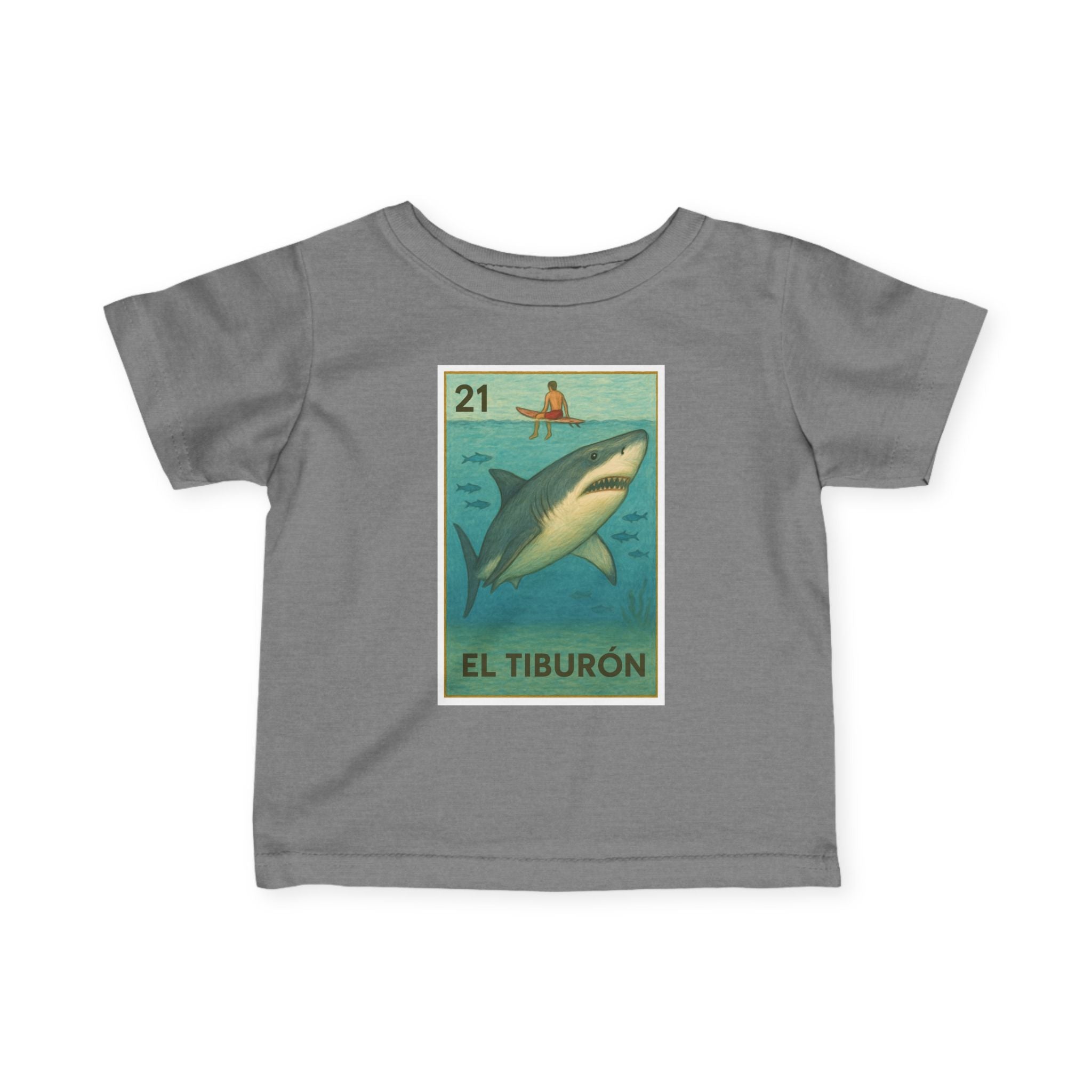 Shark Lotería - Infant 100% Cotton T-Shirt (El Tiburón)