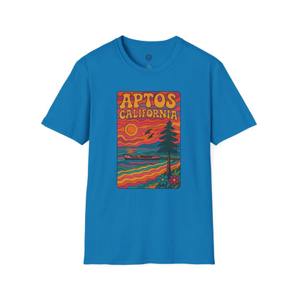 Aptos California Psychedelic Unisex - U.S. Cotton T-Shirt