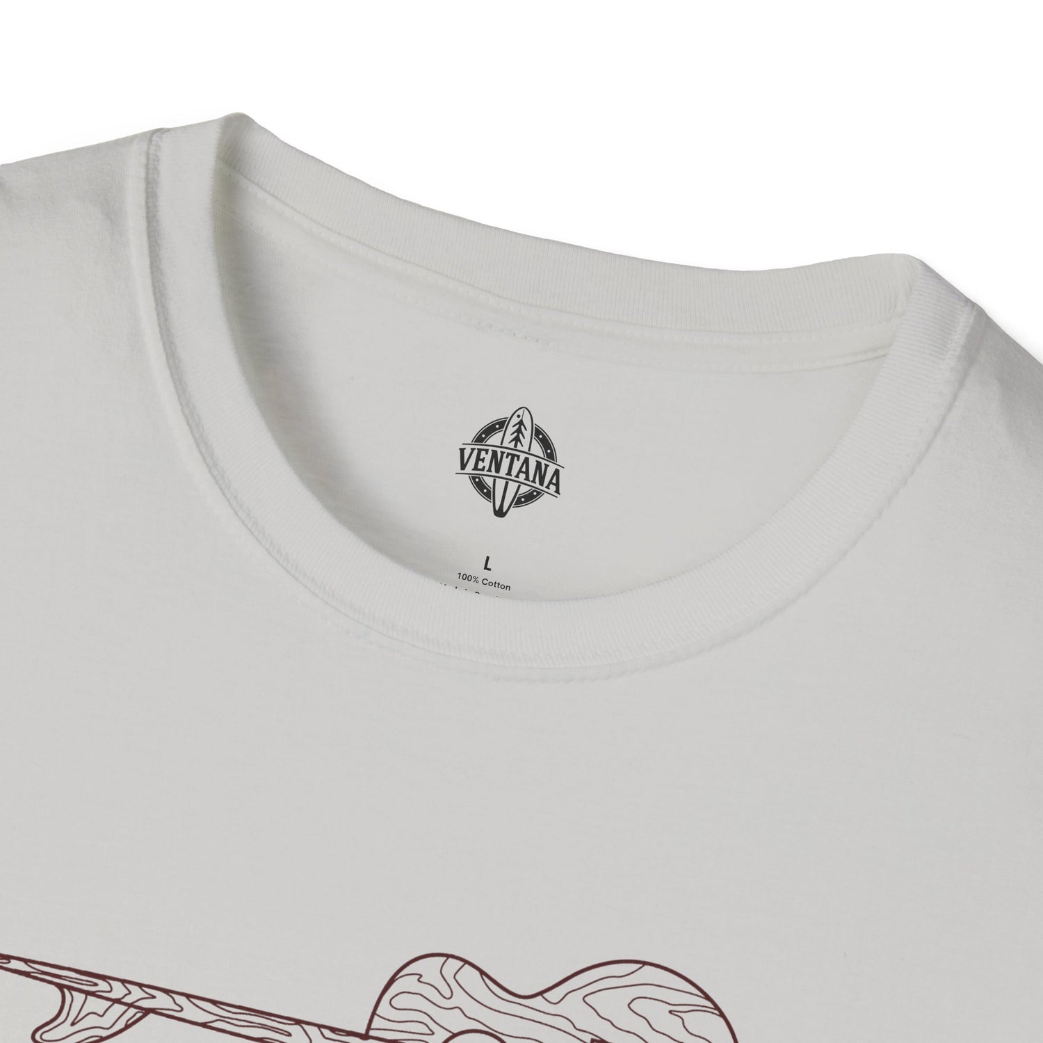 Ventana Santa Cruz Guitar Collab Unisex - Soft Style U.S. Cotton T-Shirt