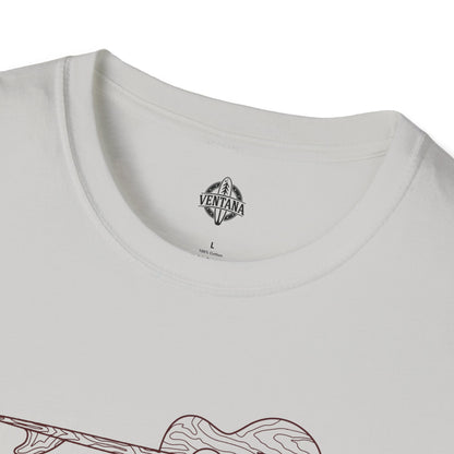Ventana Santa Cruz Guitar Collab Unisex - Soft Style U.S. Cotton T-Shirt