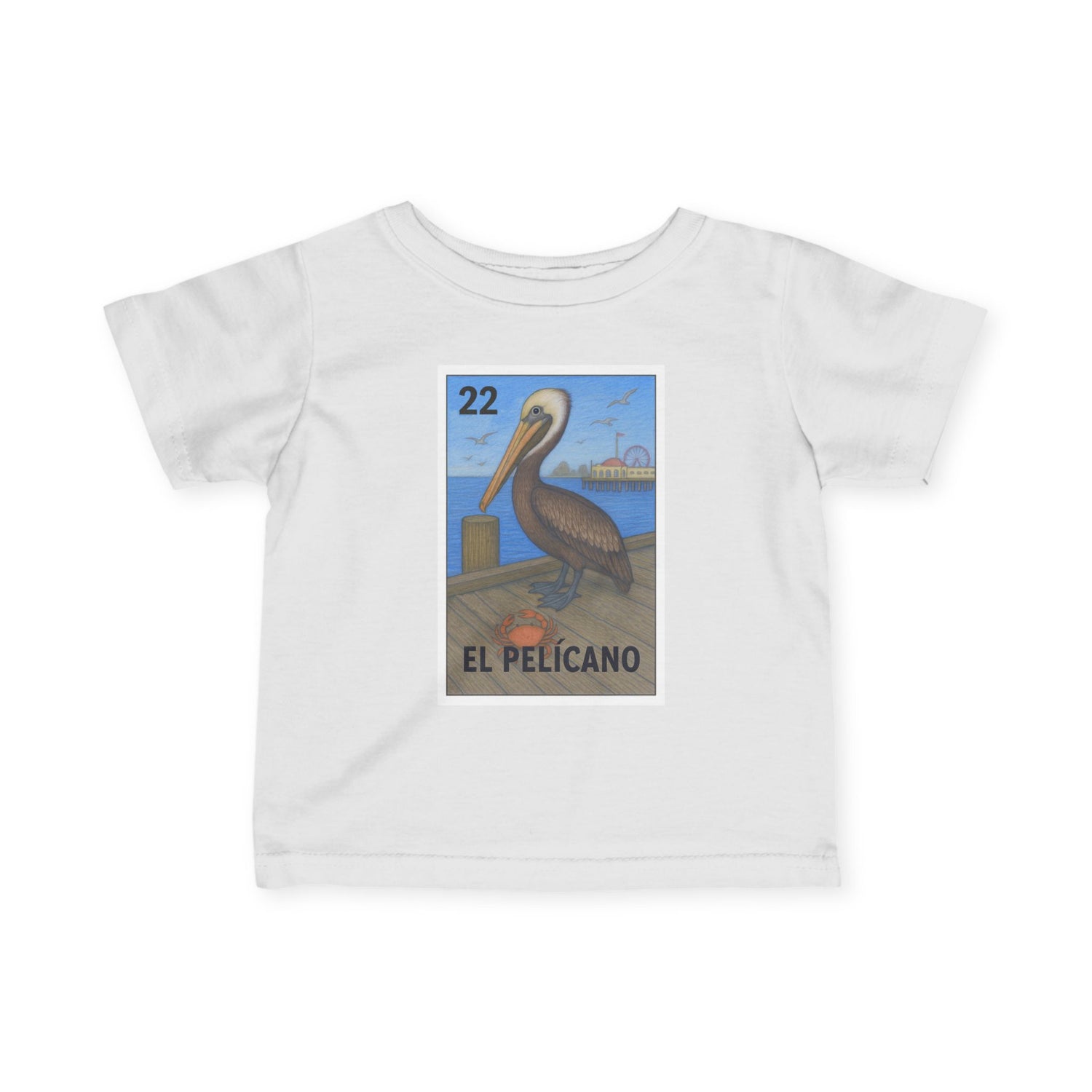 Pelican Lotería - Infant 100% Cotton T-Shirt (El Pelícano)