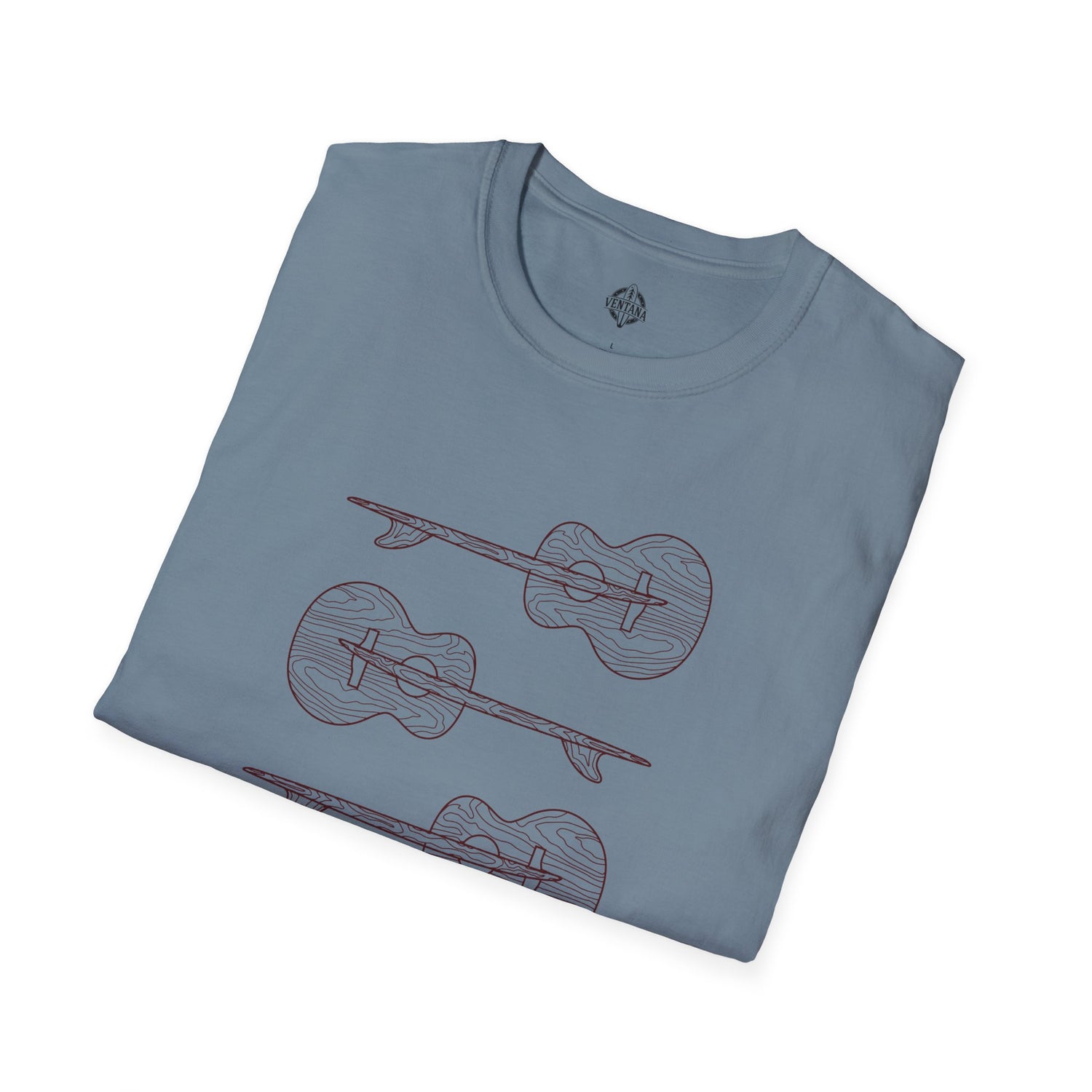 Ventana Santa Cruz Guitar Collab Unisex - Soft Style U.S. Cotton T-Shirt