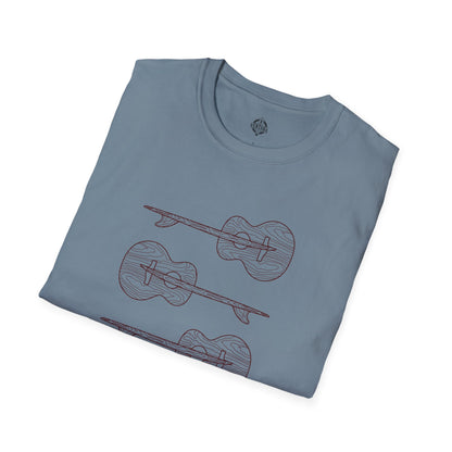 Ventana Santa Cruz Guitar Collab Unisex - Soft Style U.S. Cotton T-Shirt