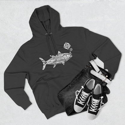 Ventana Wooden Tuna Unisex - Pull-Over Cotton Blend Fleece Hoodie