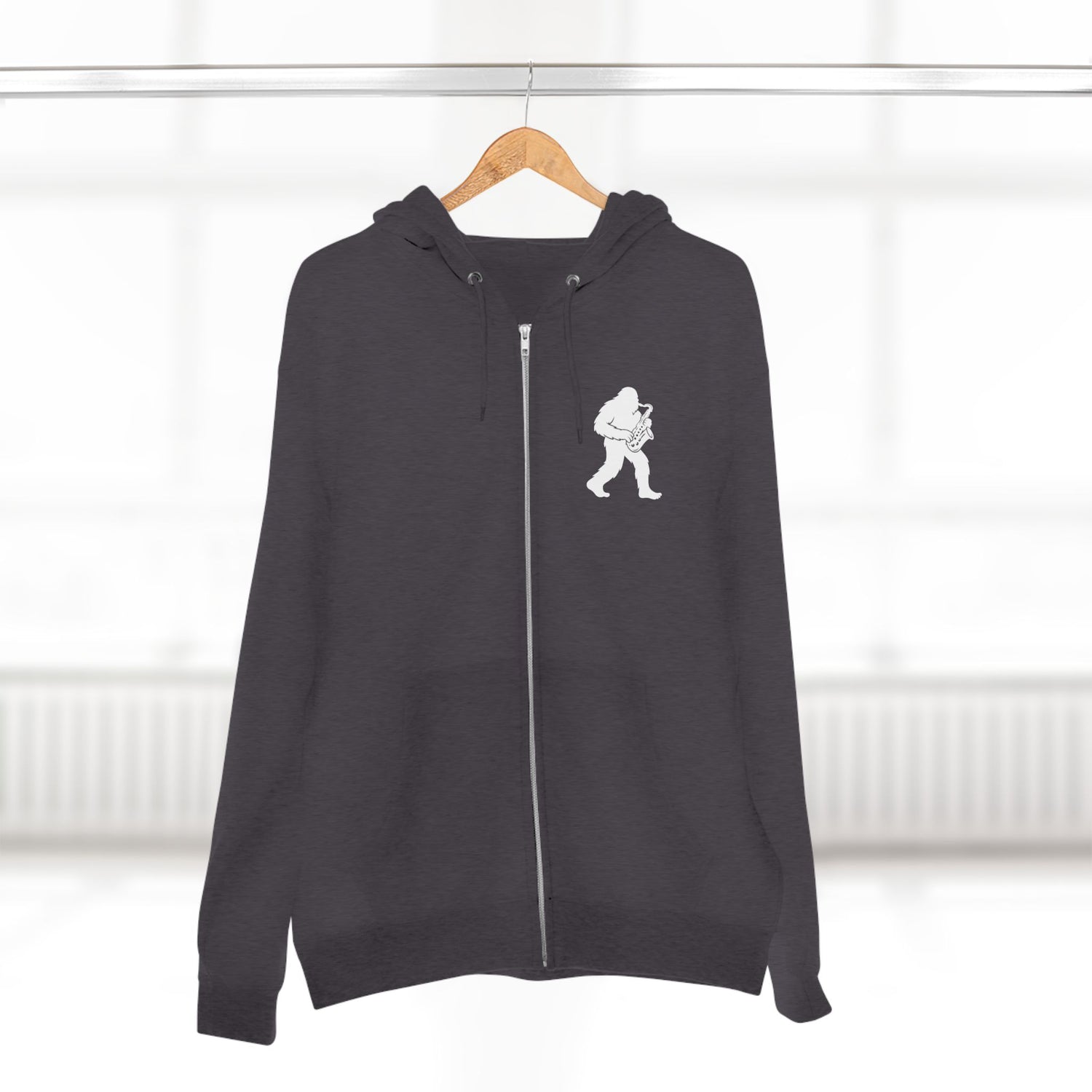 Ventana Saxsquatch Unisex - Zip Cotton Blend Fleece Hoodie