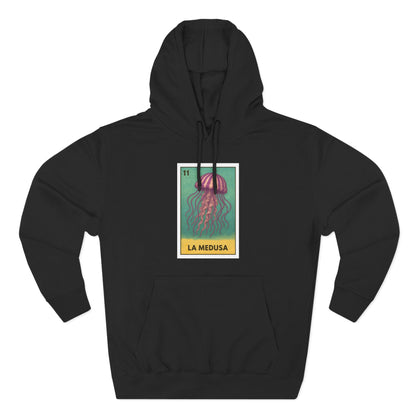 Sea Jelly Lotería Unisex - Pull-Over Cotton Blend Fleece Hoodie (La Medusa)