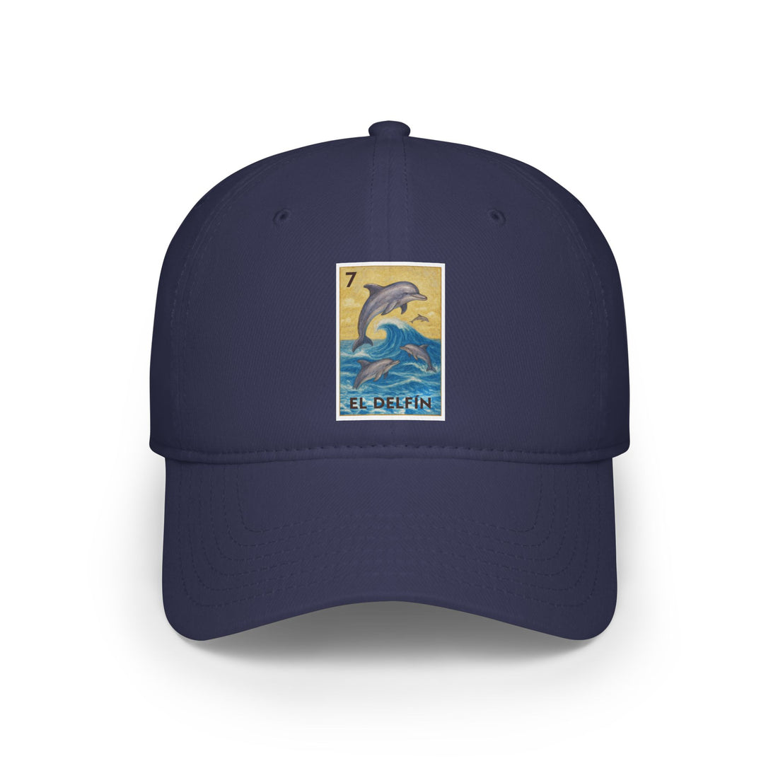 Dolphin Lotería Unisex - 100% Cotton Baseball Cap (El Delfín)