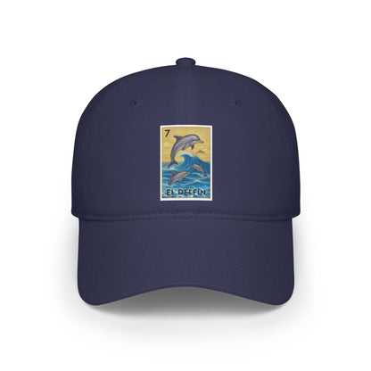 Dolphin Lotería Unisex - 100% Cotton Baseball Cap (El Delfín)