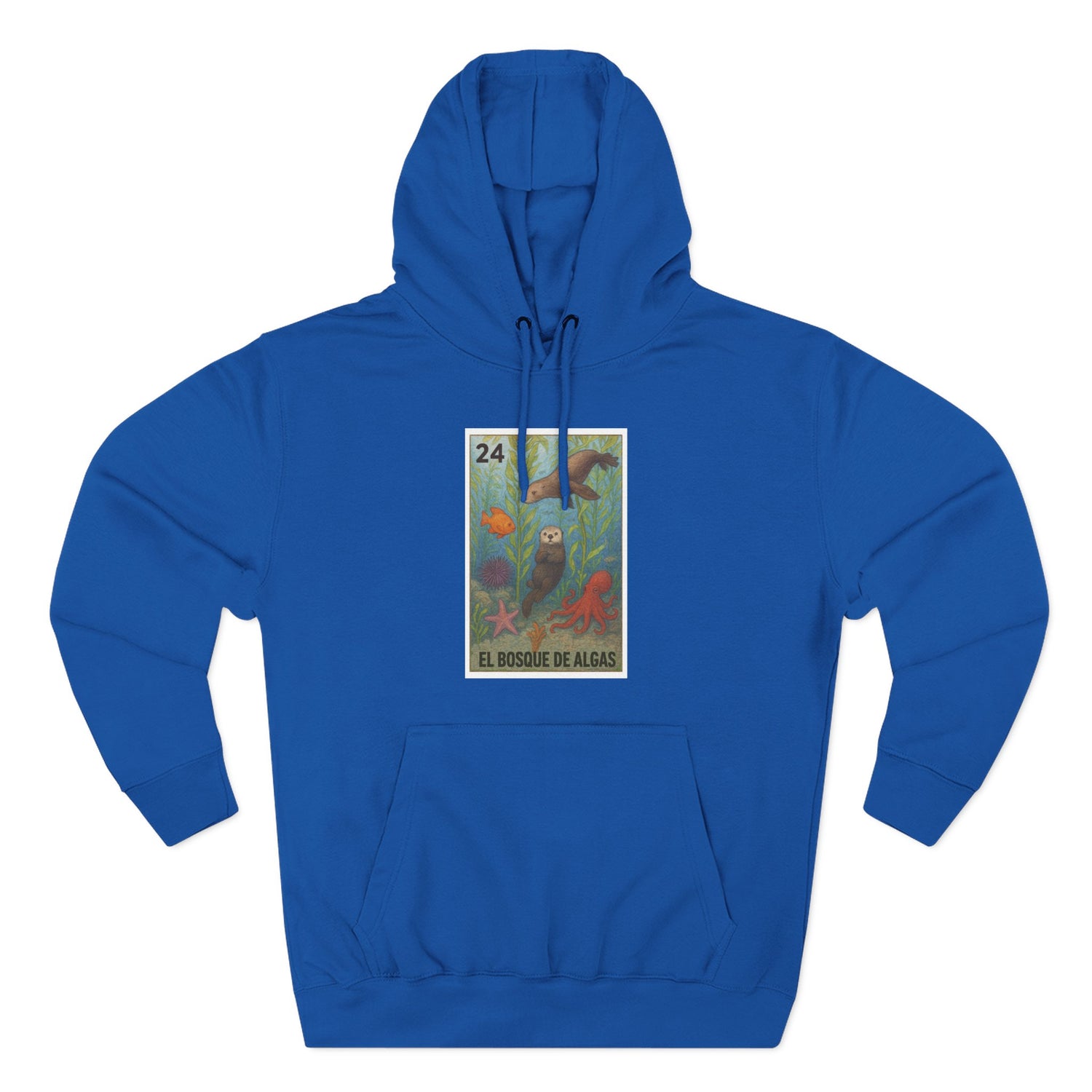 Kelp Forest Lotería Unisex - Pull-Over Cotton Blend Fleece Hoodie (El Bosque de Algas)
