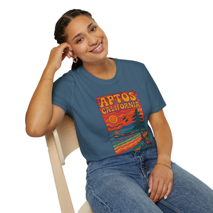 Aptos California Psychedelic Unisex - U.S. Cotton T-Shirt