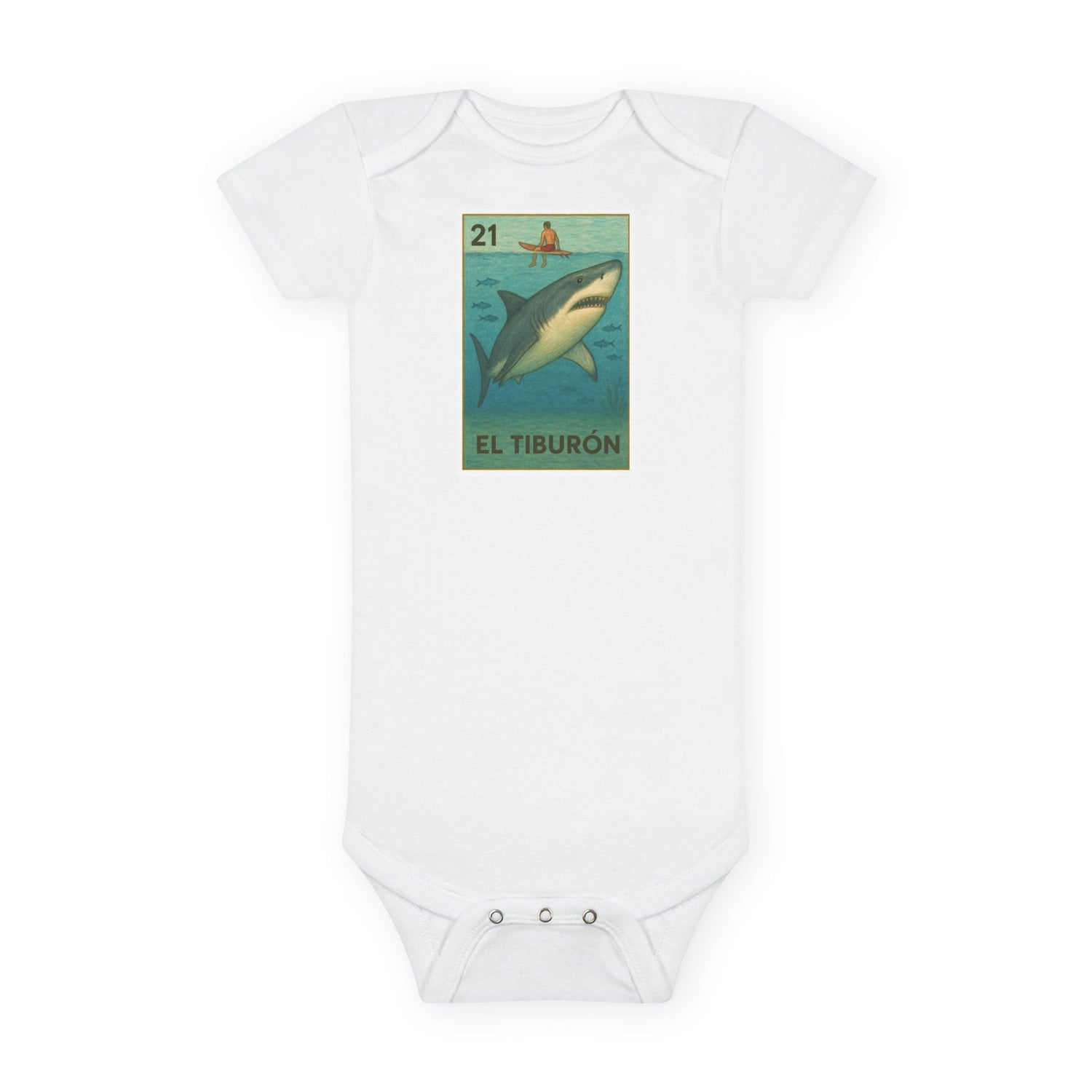 Kelp Forest Lotería - Baby Short Sleeve 100% Cotton Onesie (El Bosque de Algas)