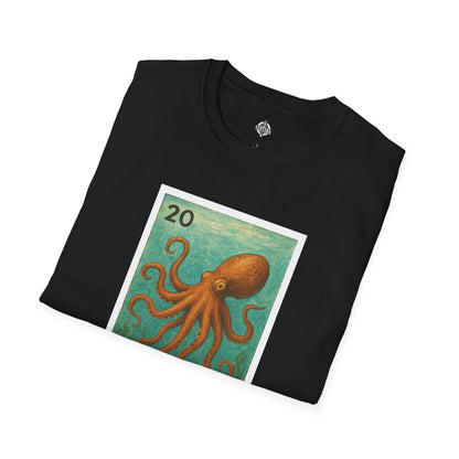 Octopus Lotería Unisex - Soft Style U.S. Cotton T-Shirt (El Pulpo)