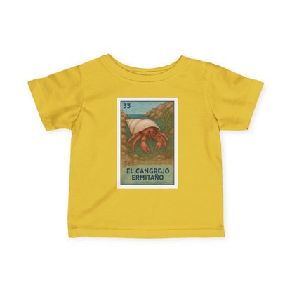 Hermit Crab Lotería - Infant 100% Cotton T-Shirt (El Cangrejo Ermitaño)