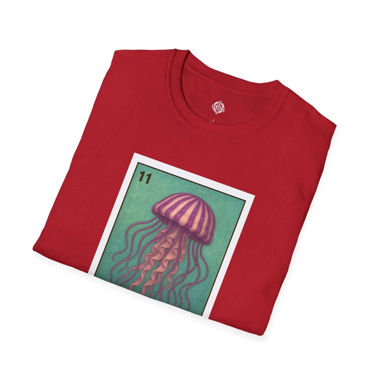 Sea Jelly Lotería Unisex - Soft Style U.S. Cotton T-Shirt (La Medusa)