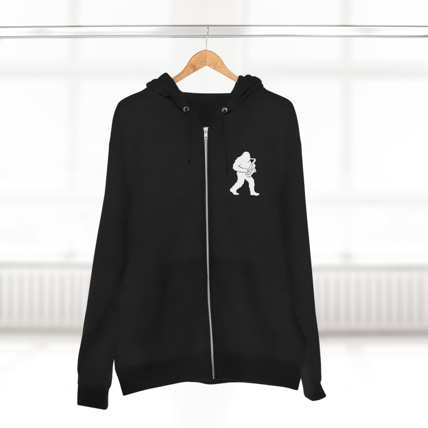 Ventana Saxsquatch Unisex - Zip Cotton Blend Fleece Hoodie