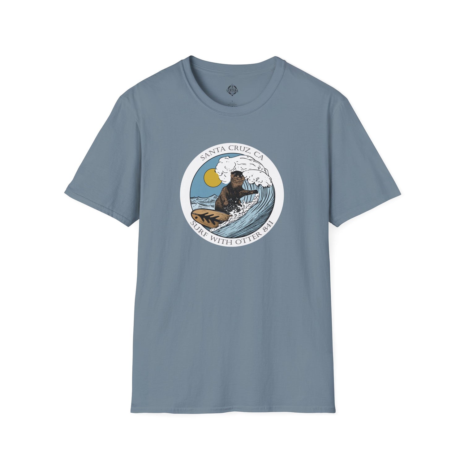 Surf with Otter 841 by Thiago Bianchini Unisex - Soft Style U.S. Cotton T-Shirt