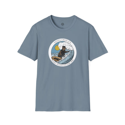 Surf with Otter 841 by Thiago Bianchini Unisex - Soft Style U.S. Cotton T-Shirt
