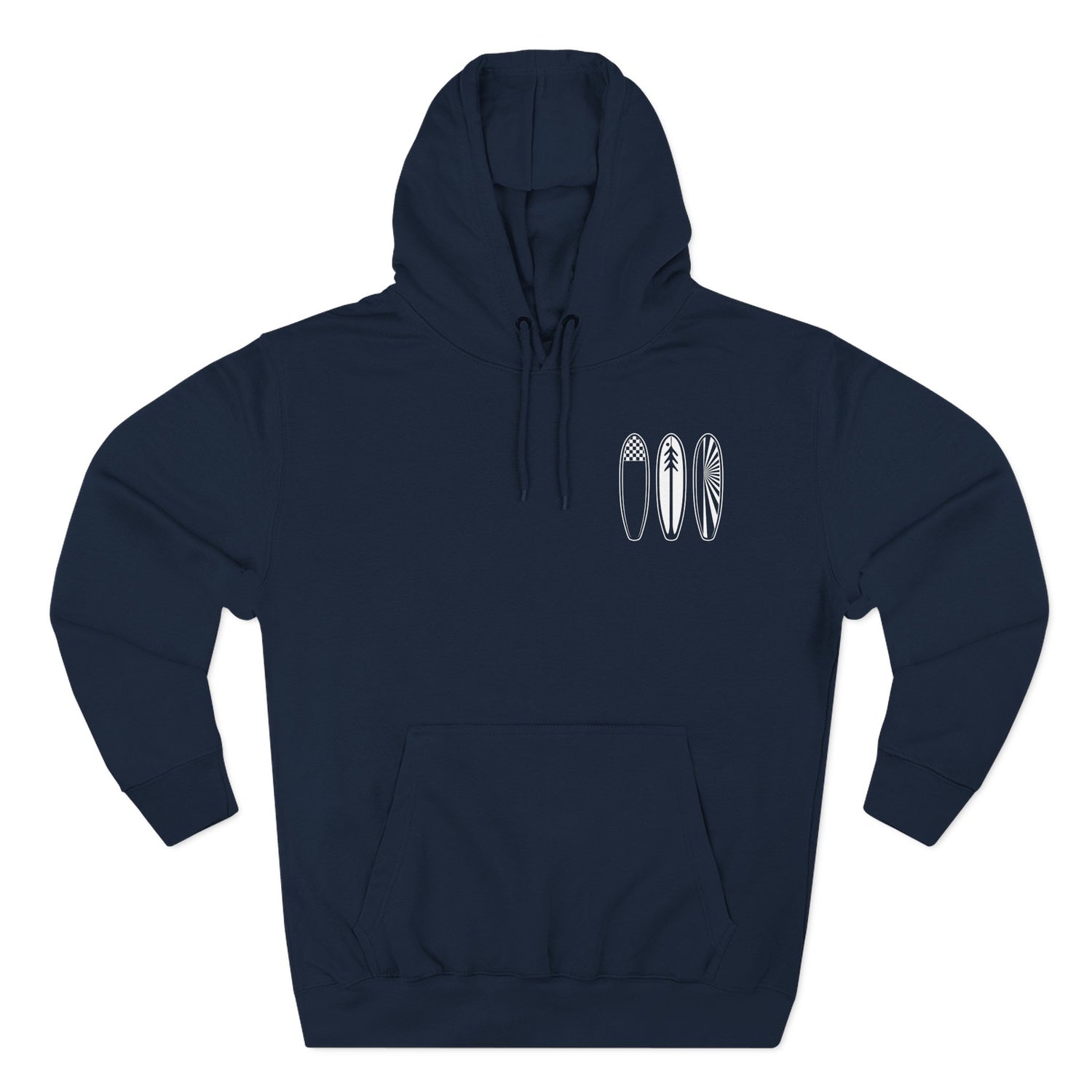 Ventana Three Board - Unisex Pull-Over Cotton Blend Fleece Hoodie