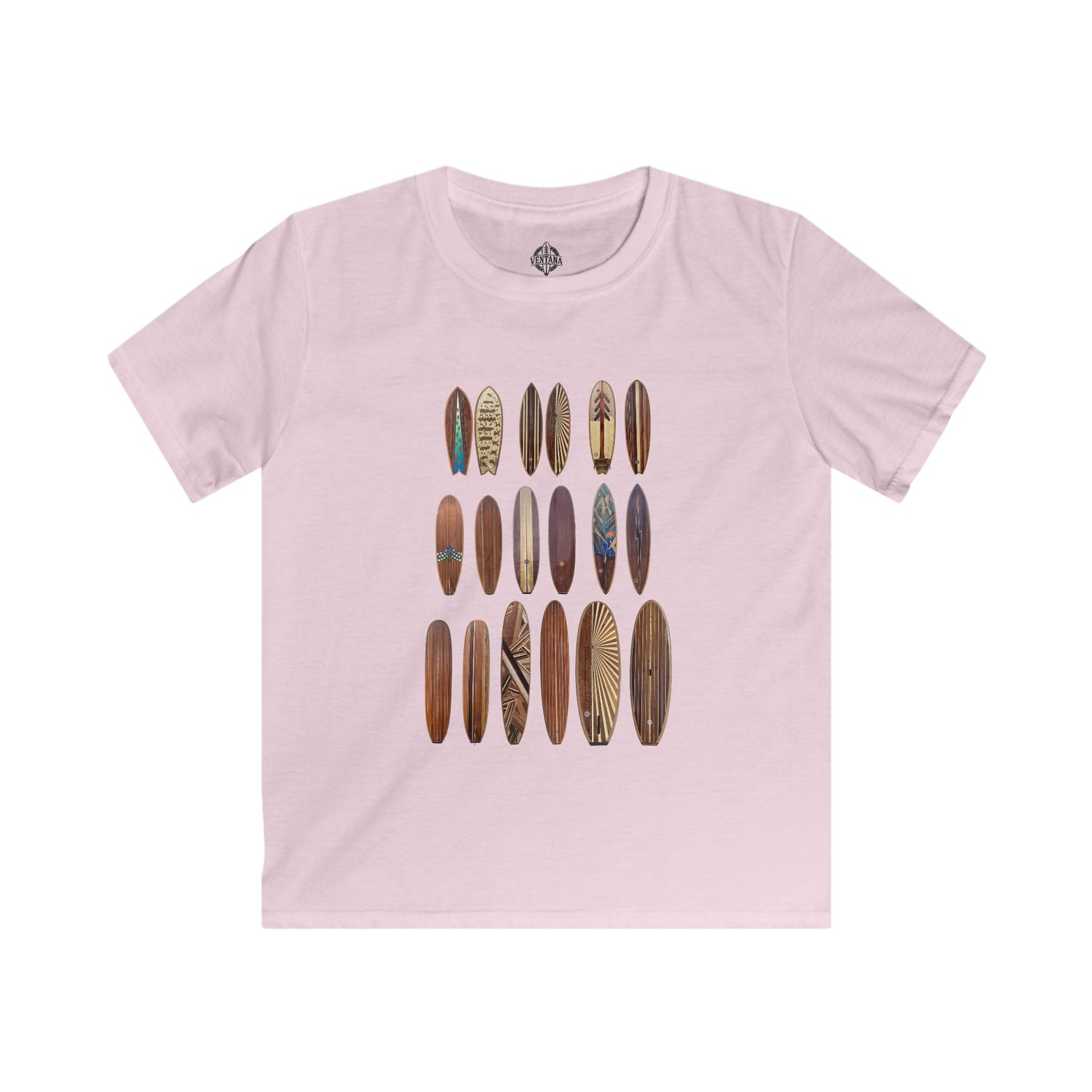 Ventana Wooden Surfboards Kids - Soft Style U.S. Cotton T-Shirt