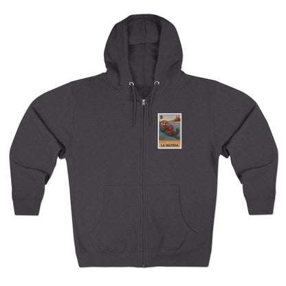 Sea Otter Lotería Unisex - Zip Cotton Blend Fleece Hoodie (La Nutria)