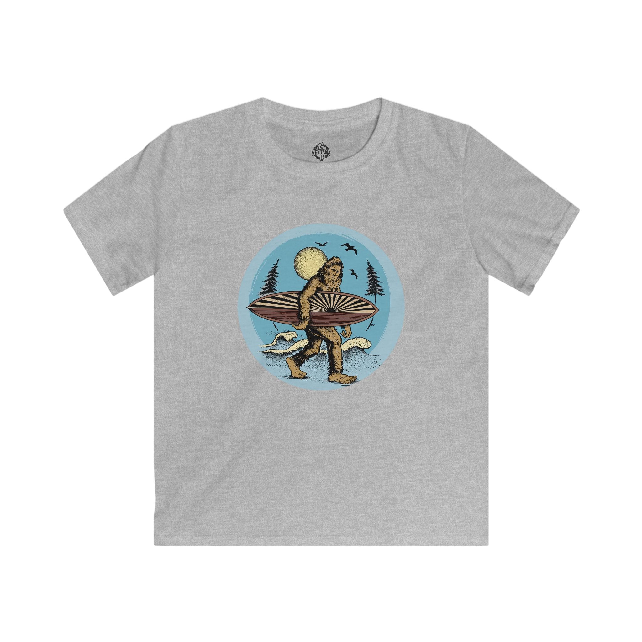 Ventana Sufsquatch by Thiago Bianchini Kids - Soft Style U.S. Cotton T-Shirt