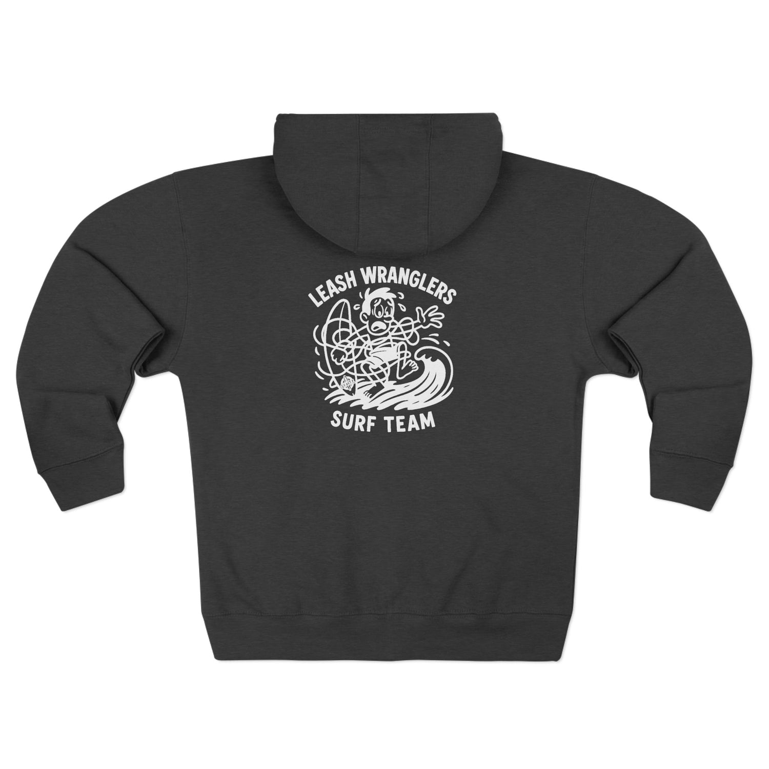 Leash Wranglers Surf Team Unisex - Zip Cotton Blend Fleece Hoodie