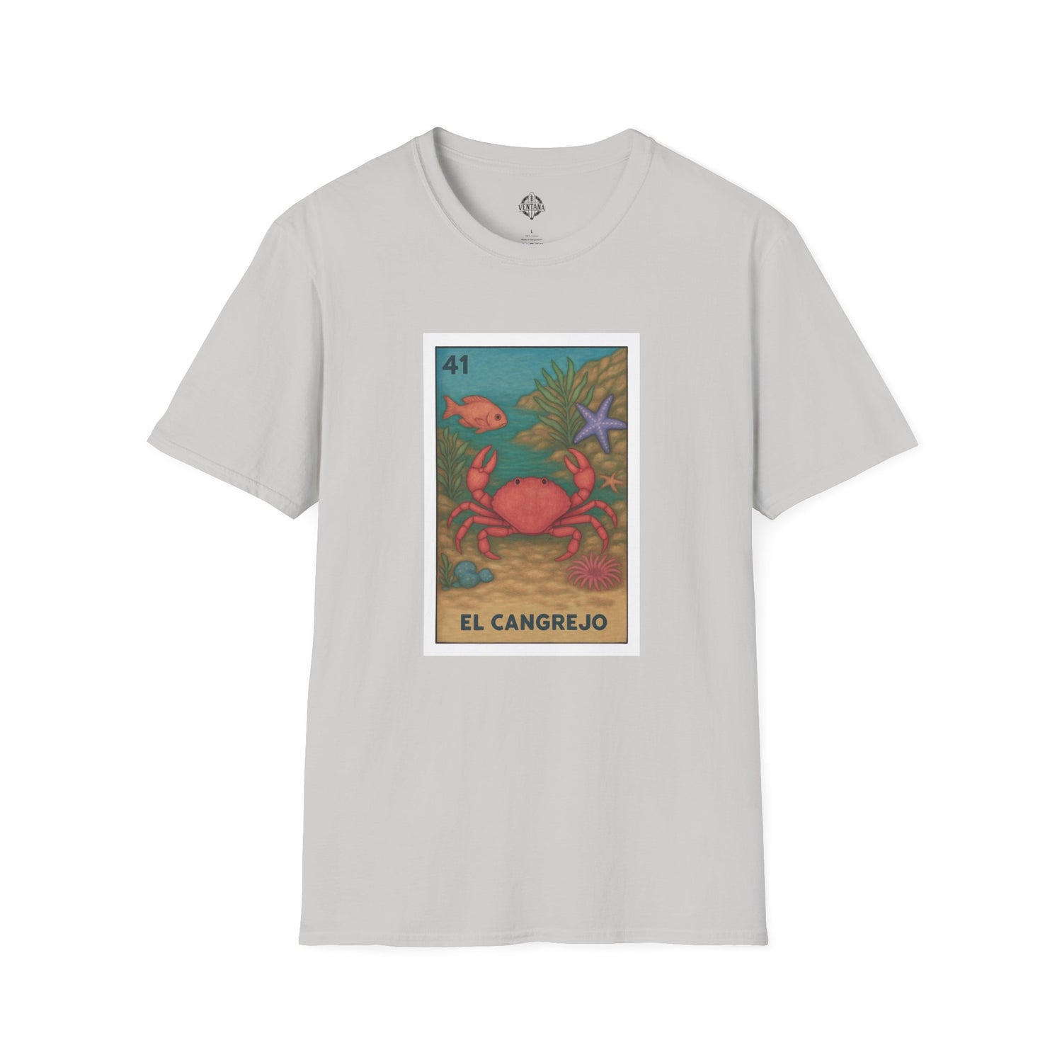 Crab Lotería Unisex - Soft Style U.S. Cotton T-Shirt (El Cangrejo)