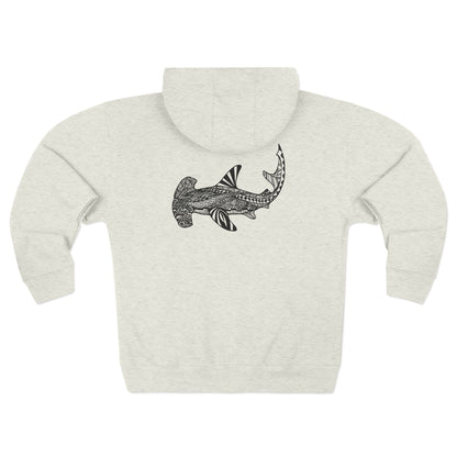 Ventangle Hammerhead Unisex - Zip Cotton Blend Fleece Hoodie