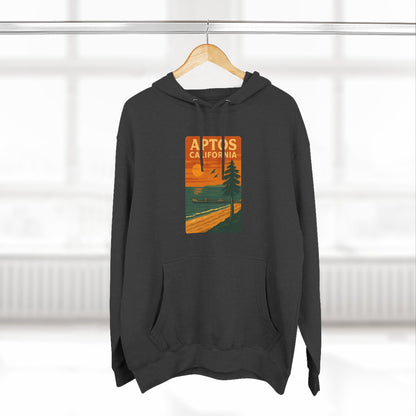 Aptos California Sunset Unisex - Pull-Over Cotton Blend Fleece Hoodie