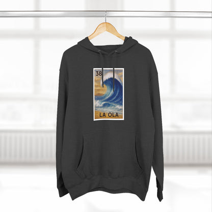 Wave Lotería Unisex - Pull-Over Cotton Blend Fleece Hoodie (La Ola)