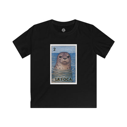 Seal Lotería Kids - Soft Style U.S. Cotton T-Shirt (La Foca)
