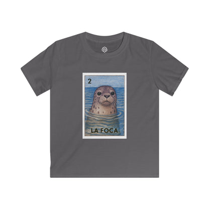 Seal Lotería Kids - Soft Style U.S. Cotton T-Shirt (La Foca)