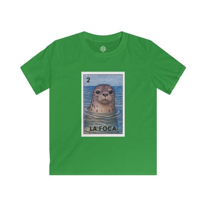 Seal Lotería Kids - Soft Style U.S. Cotton T-Shirt (La Foca)